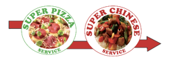 Super China + Pizza Service logo.